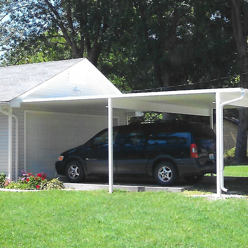 car under a carport